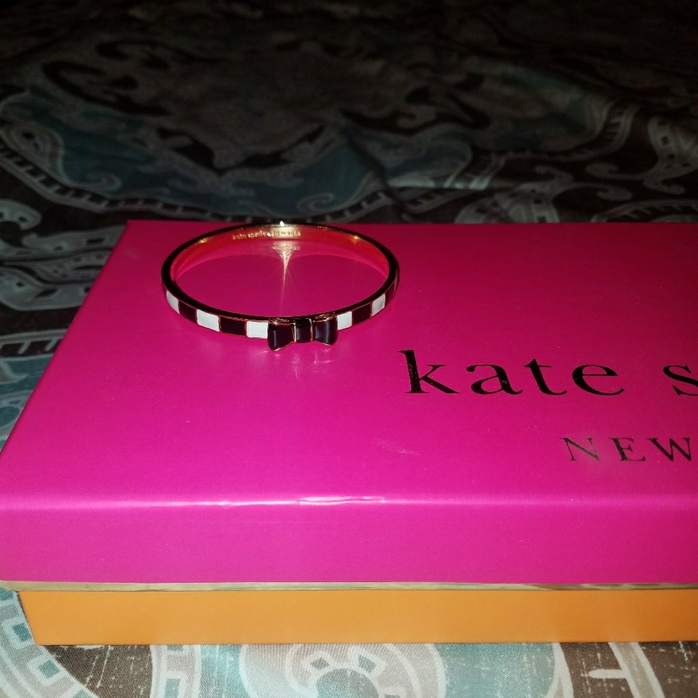 Kate Spade Black and White Bow Bracelet